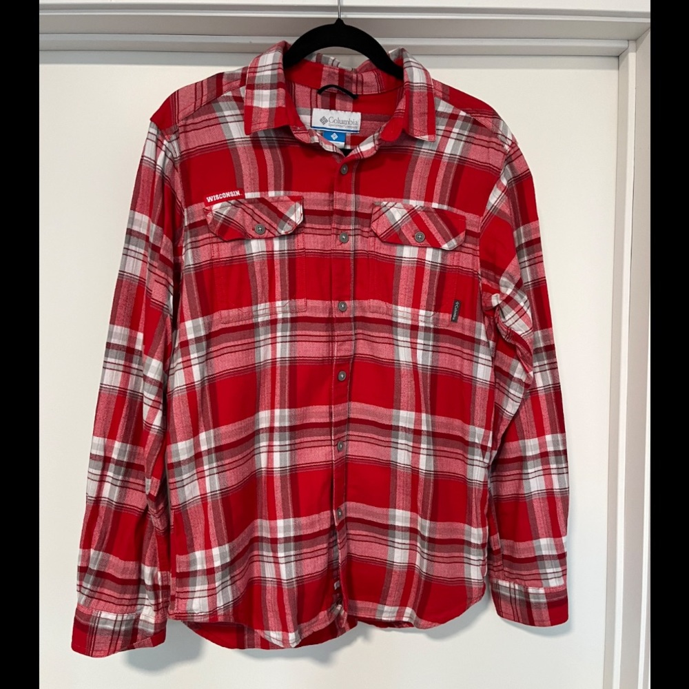 Columbia Wisconsin Badgers Flannel